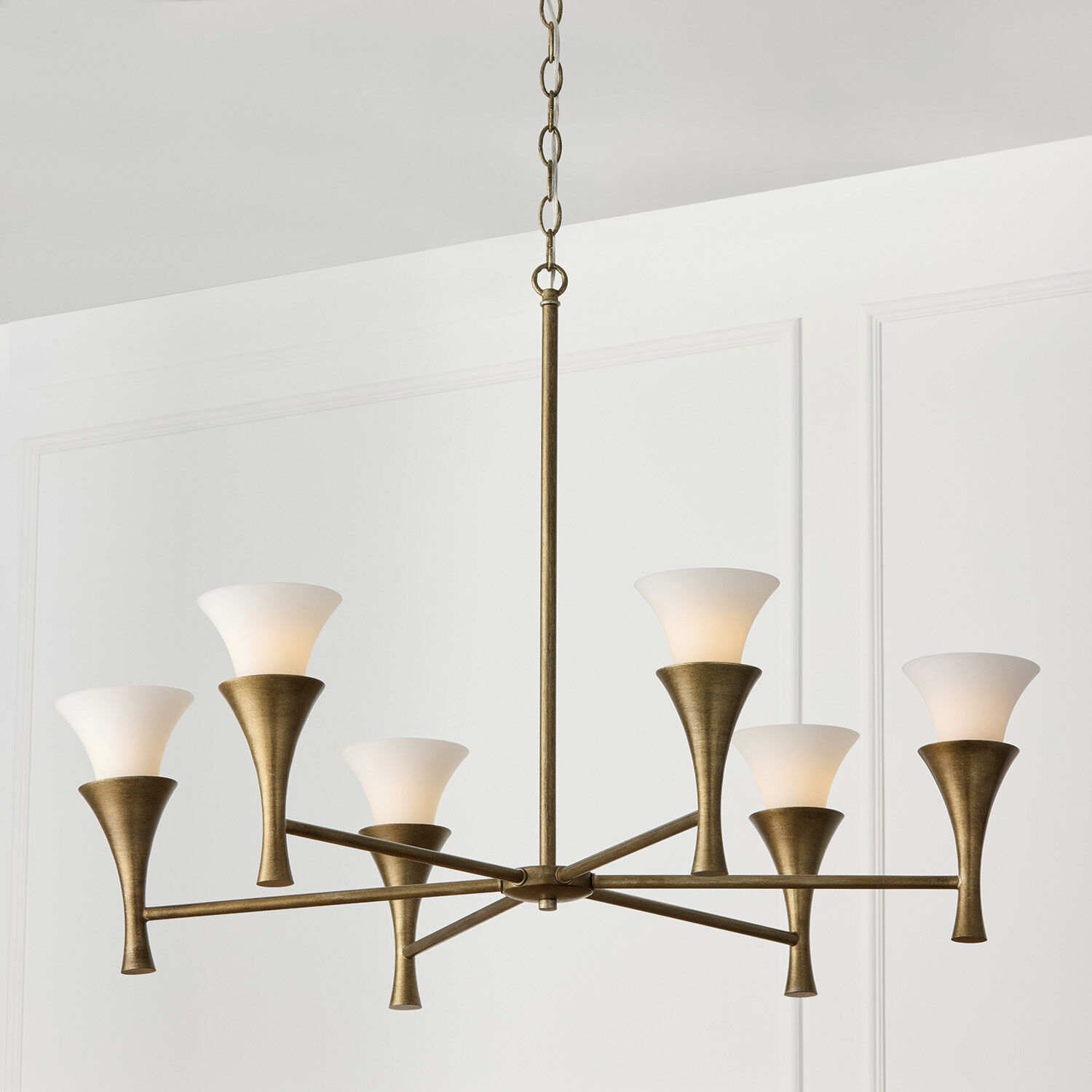 Nola 6 Light 33.75 inch Mystic Luster Chandelier Ceiling Light