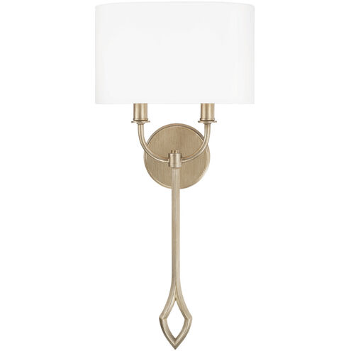 Claire 2 Light 11.25 inch Brushed Champagne Sconce Wall Light