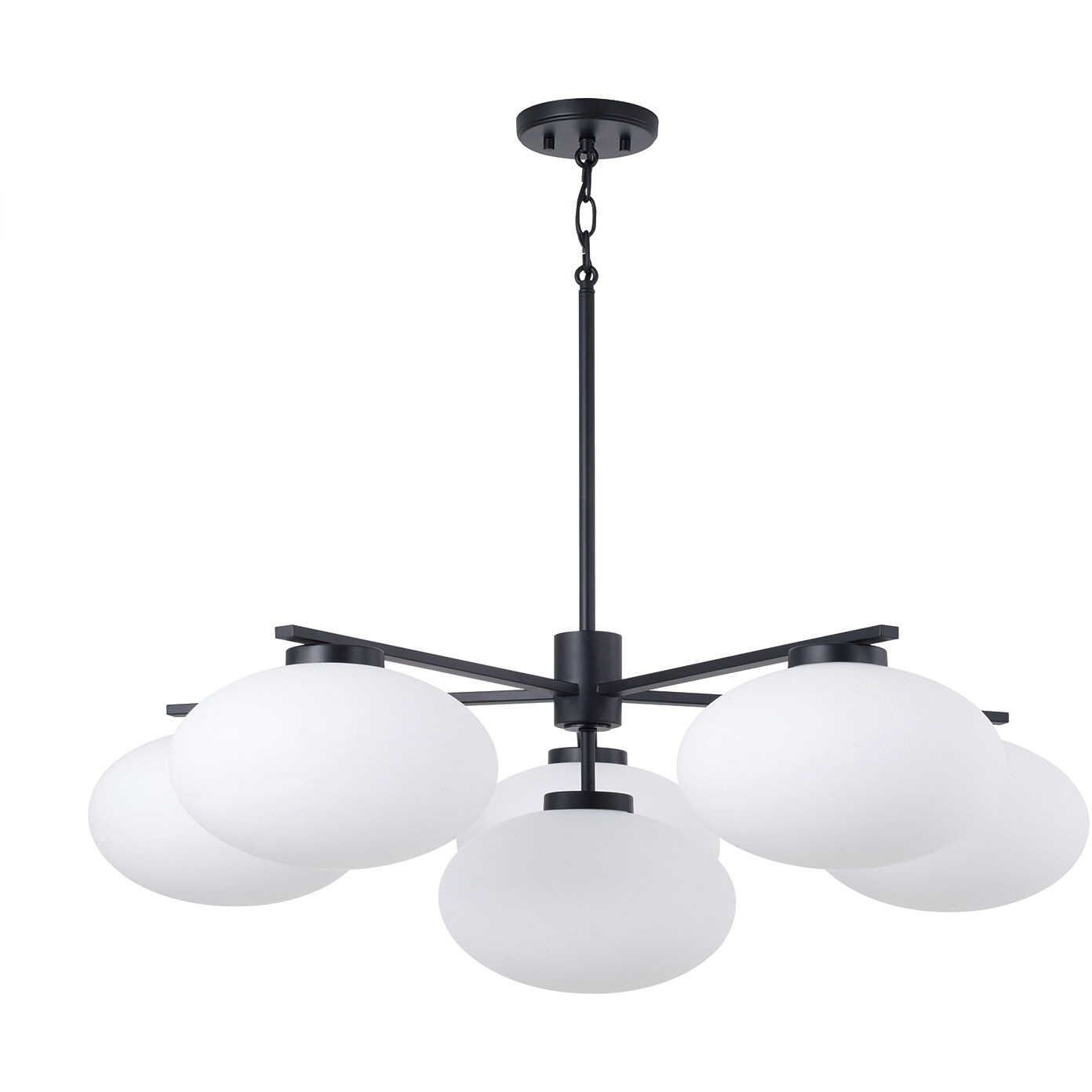 Soren 6 Light 37 inch Matte Black Chandelier Ceiling Light