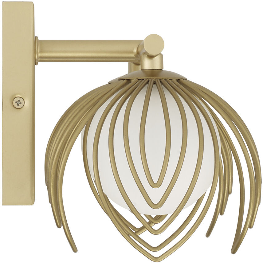 Flora 2 Light 14 inch Buffed Gold Vanity Light Wall Light
