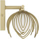 Flora 2 Light 14 inch Buffed Gold Vanity Light Wall Light