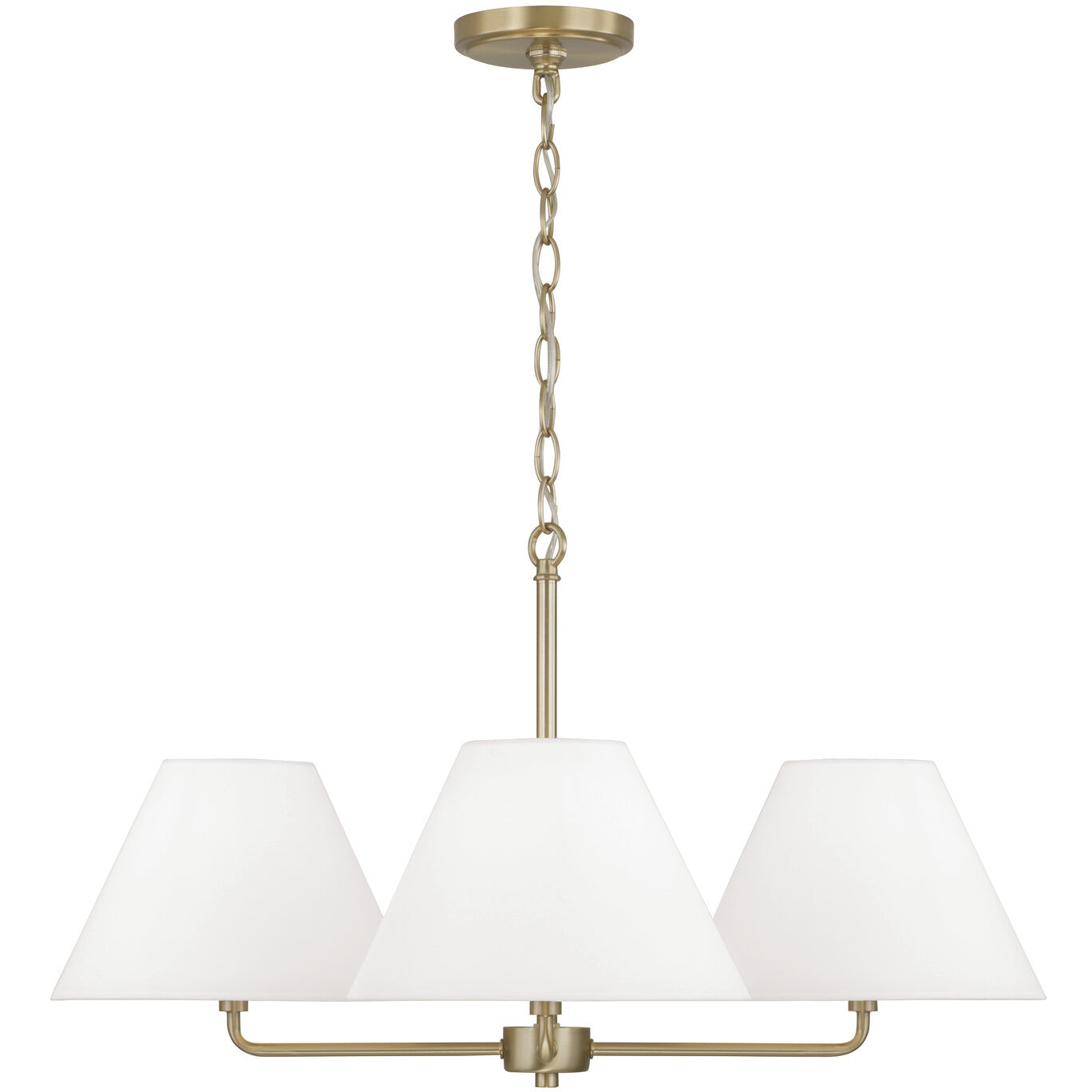 Parson 4 Light 27 inch Matte Brass Chandelier Ceiling Light
