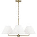 Parson 4 Light 27 inch Matte Brass Chandelier Ceiling Light