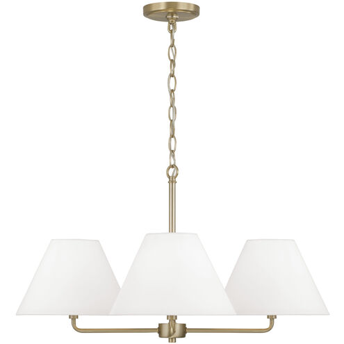 Parson 4 Light 27 inch Matte Brass Chandelier Ceiling Light