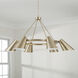 Leo 6 Light 48 inch Matte Brass Chandelier Ceiling Light