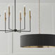 Avant 6 Light 29 inch Aged Brass and Black Chandelier Ceiling Light