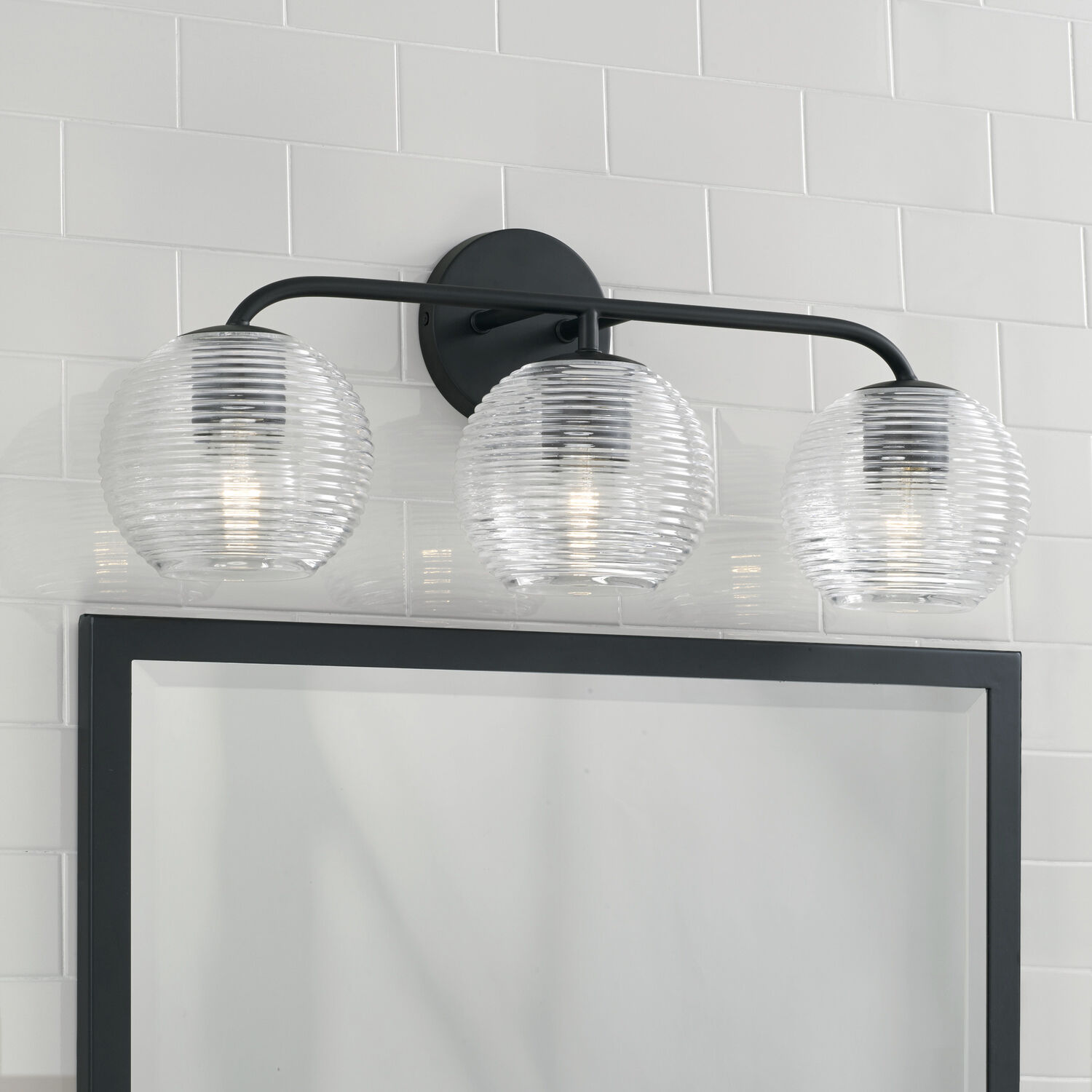 Dolan 3 Light 24.5 inch Matte Black Vanity Light Wall Light