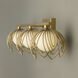 Flora 3 Light 22.75 inch Buffed Gold Vanity Light Wall Light