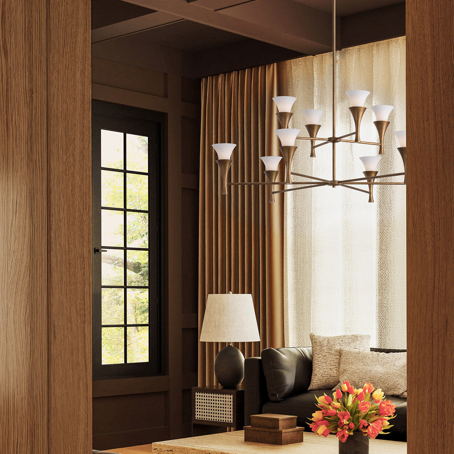 Nola 10 Light 48 inch Mystic Luster Chandelier Ceiling Light