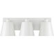 Alden 3 Light 24 inch Matte White Vanity Light Wall Light
