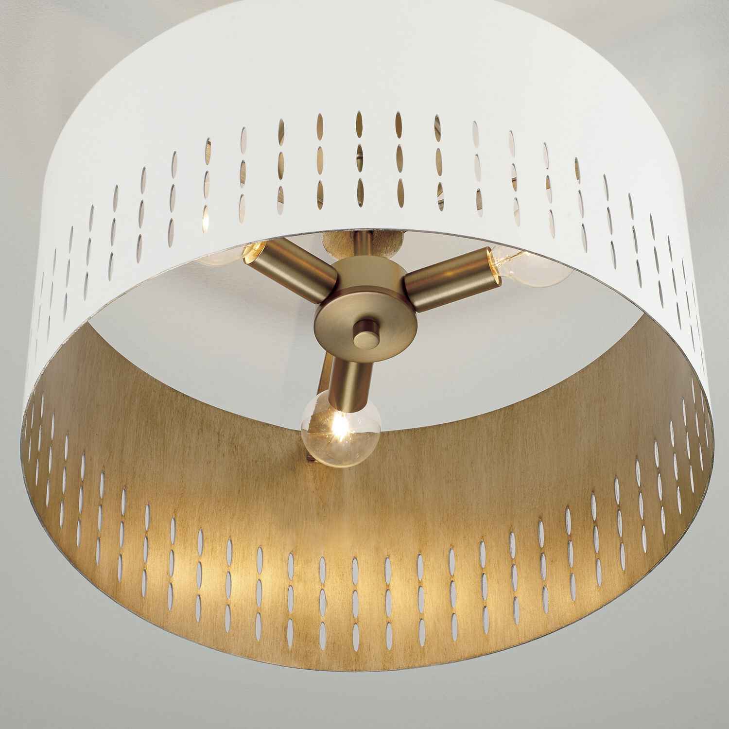 Capital Lighting 250231AW Dash 3 Light 15.5 inch Aged Brass and