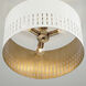 Dash 3 Light 15.5 inch Aged Brass and White Semi-Flush Mount Ceiling Light