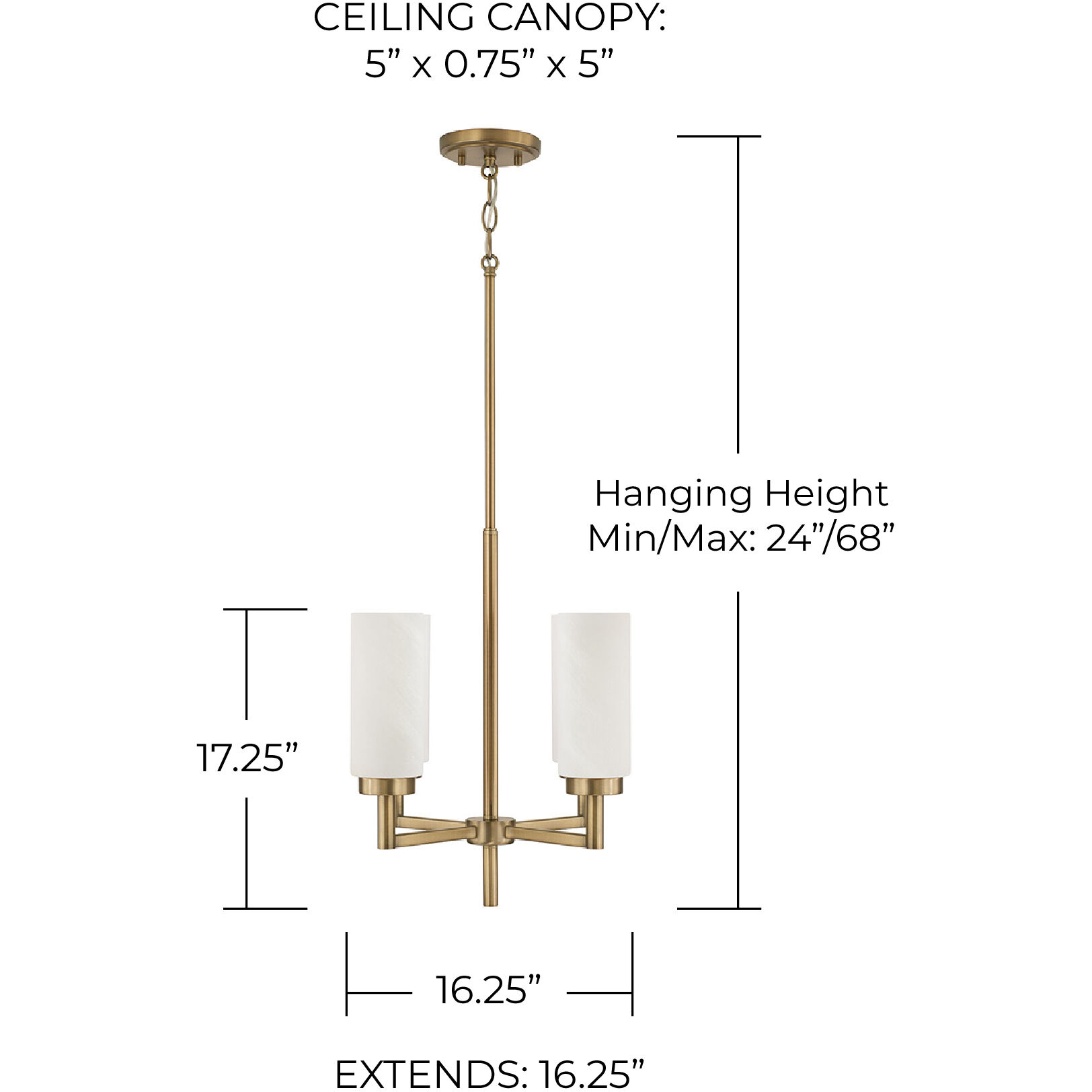 Alyssa 4 Light 16.25 inch Aged Brass Pendant Ceiling Light