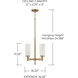 Alyssa 4 Light 16.25 inch Aged Brass Pendant Ceiling Light