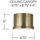 Griffin 1 Light 8.75 inch Aged Brass Flush Mount Ceiling Light