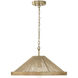 Maya 1 Light 19 inch Matte Brass Semi-Flush Ceiling Light, Convertible Dual Mount
