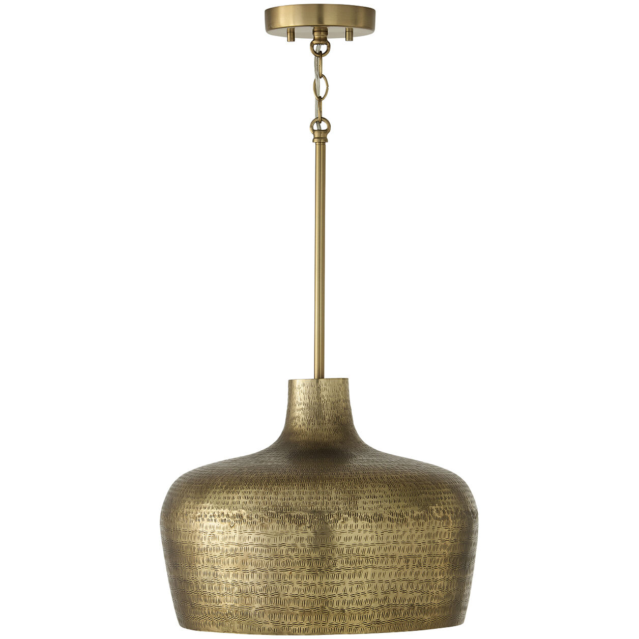 Myriah 1 Light 15 inch Tibetan Hammered Brass Pendant Ceiling Light
