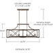 Tybee 8 Light 45.75 inch Nordic Grey Island Ceiling Light