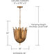 Eden 4 Light 16 inch Antique Gold Pendant Ceiling Light