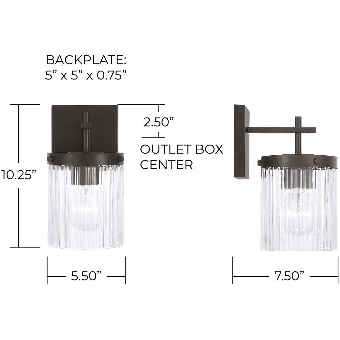 Vaughn Sconce Wall Light in Oil Rubbed Bronze