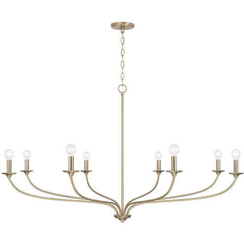 Dolan 8 Light 52 inch Matte Brass Chandelier Ceiling Light