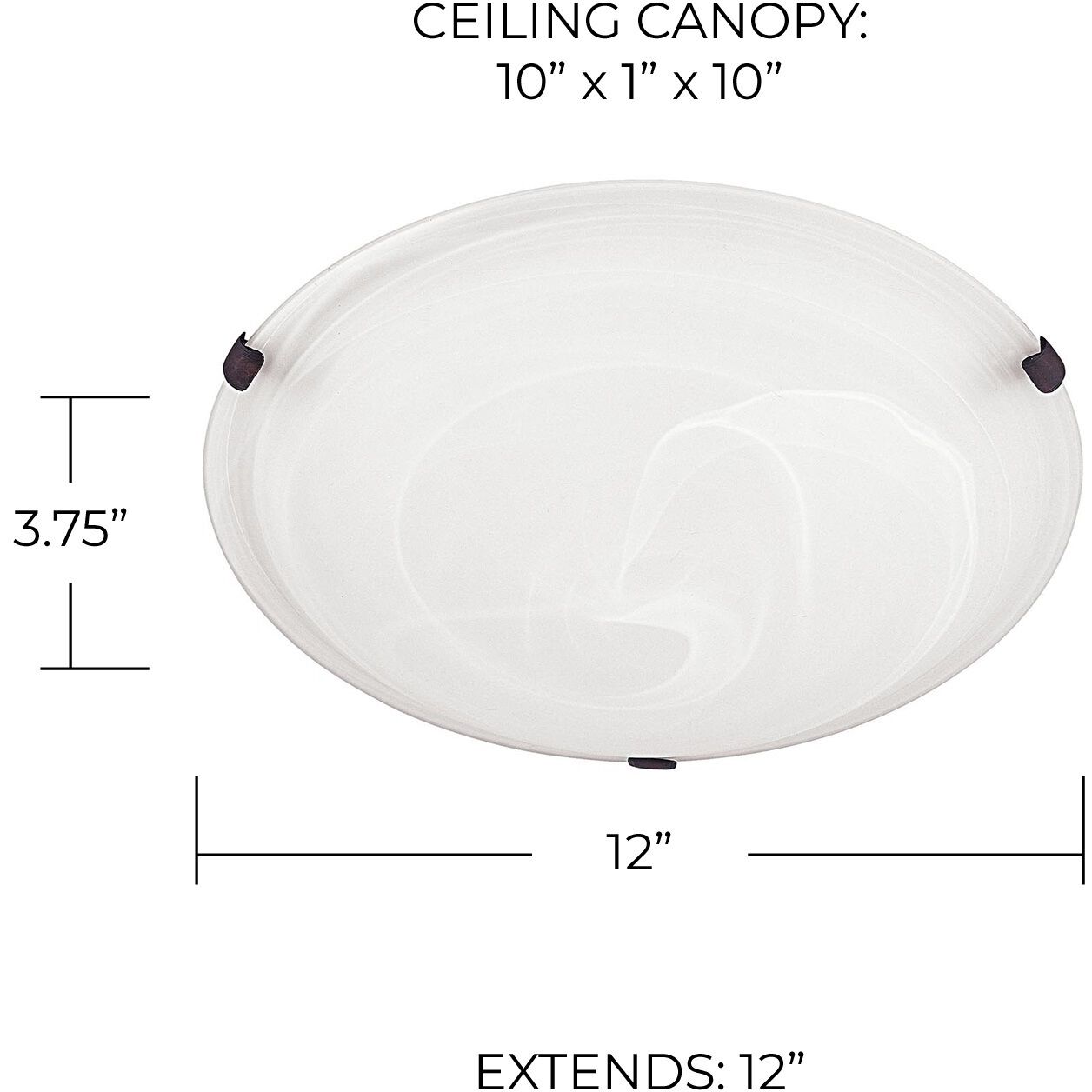 Alan 2 Light 12 inch Multiple Finishes Flush Mount Ceiling Light in White Faux Alabaster