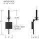 Clint 1 Light 5 inch Black Iron Sconce Wall Light
