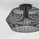 Kaiya 1 Light 15.5 inch Matte Black Semi-Flush Ceiling Light