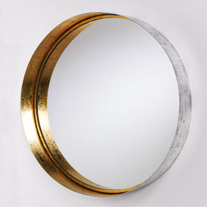 Mirror 36 X 36 inch Silver Leaf and Gold Leaf Wall Mirror