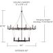 Lancaster 20 Light 60 inch Black Iron Chandelier Ceiling Light