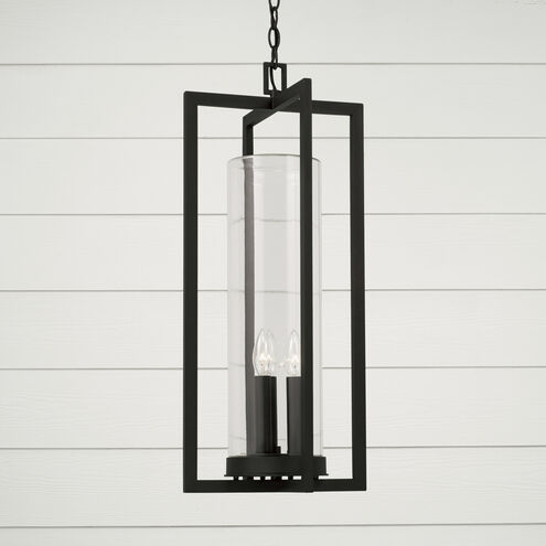 Kent 3 Light 12 inch Black Outdoor Hanging Lantern
