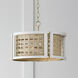 Lola 4 Light 16 inch Flat White and Matte Brass Semi-Flush Mount Ceiling Light, Convertible Dual Mount