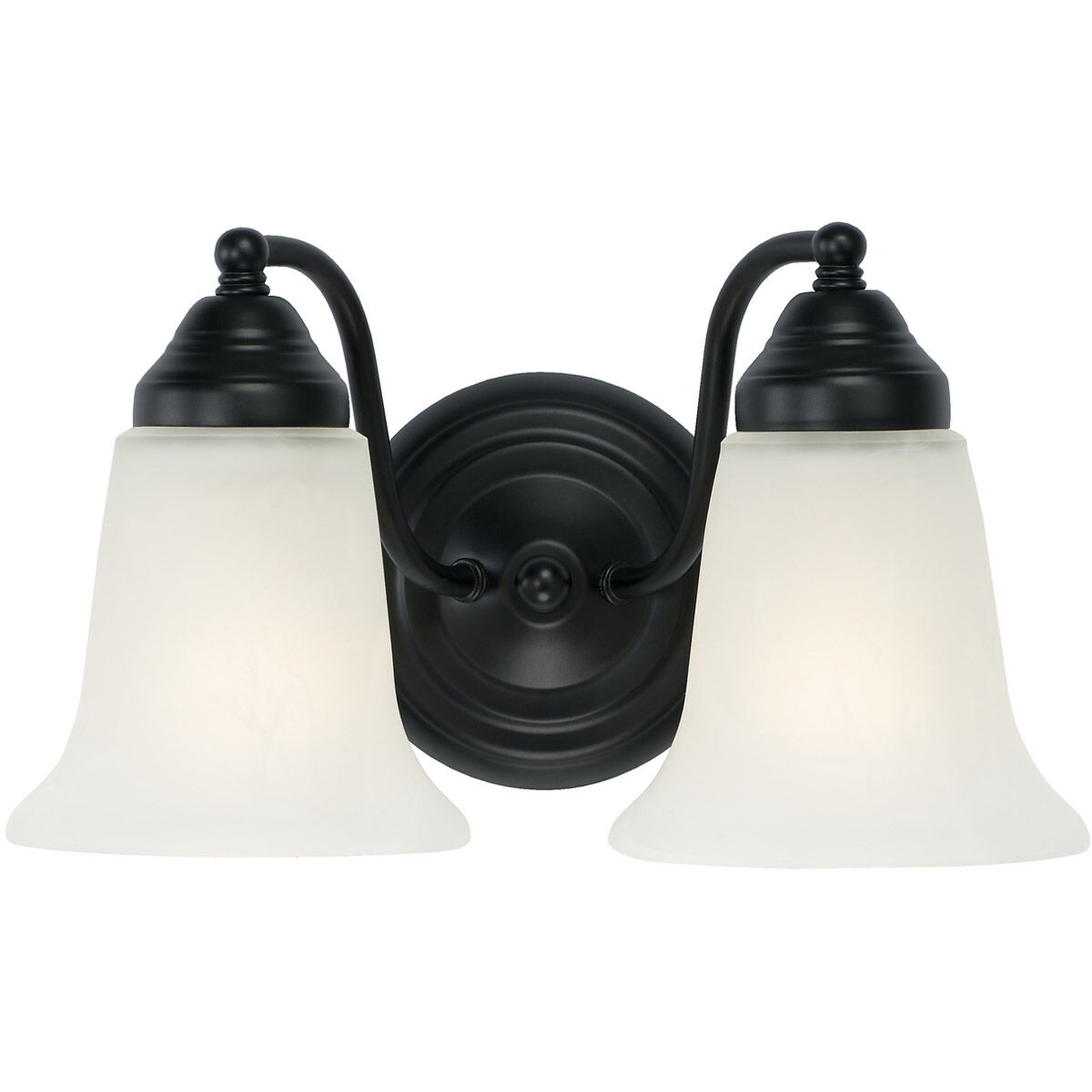 Brady 2 Light 12 inch Matte Black Vanity Light Wall Light