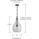 Rabun 1 Light 12 inch Matte Black Pendant Ceiling Light
