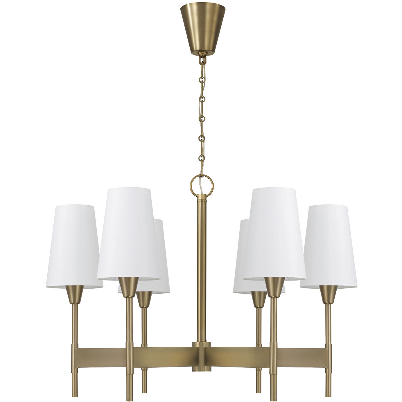 Leland 6 Light 32 inch Aged Brass Chandelier Ceiling Light