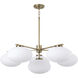 Soren 6 Light 37 inch Aged Brass Chandelier Ceiling Light
