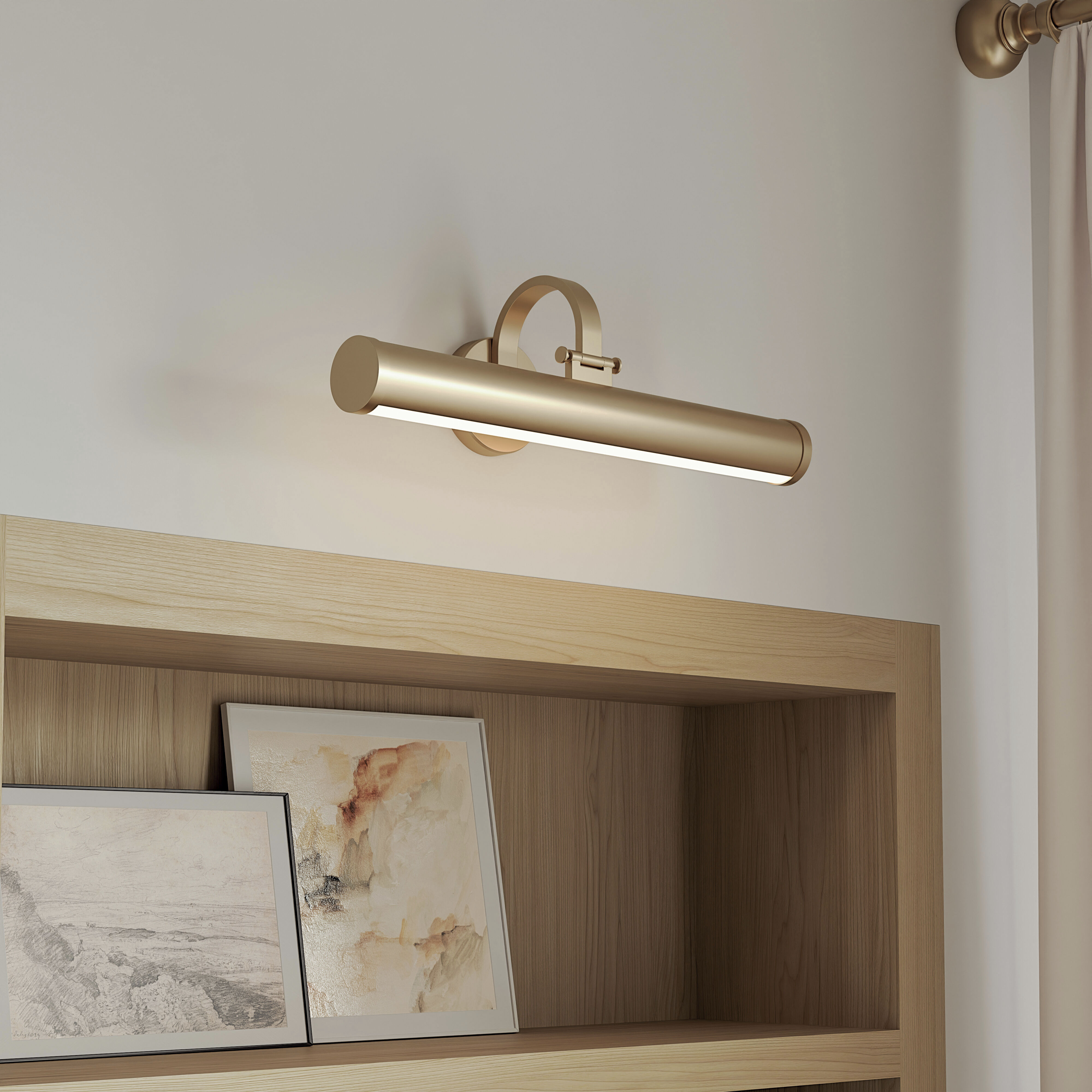 Morgan LED 22.25 inch Matte Brass Sconce Wall Light