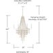 Carissa 6 Light 31 inch Organic White Chandelier Ceiling Light