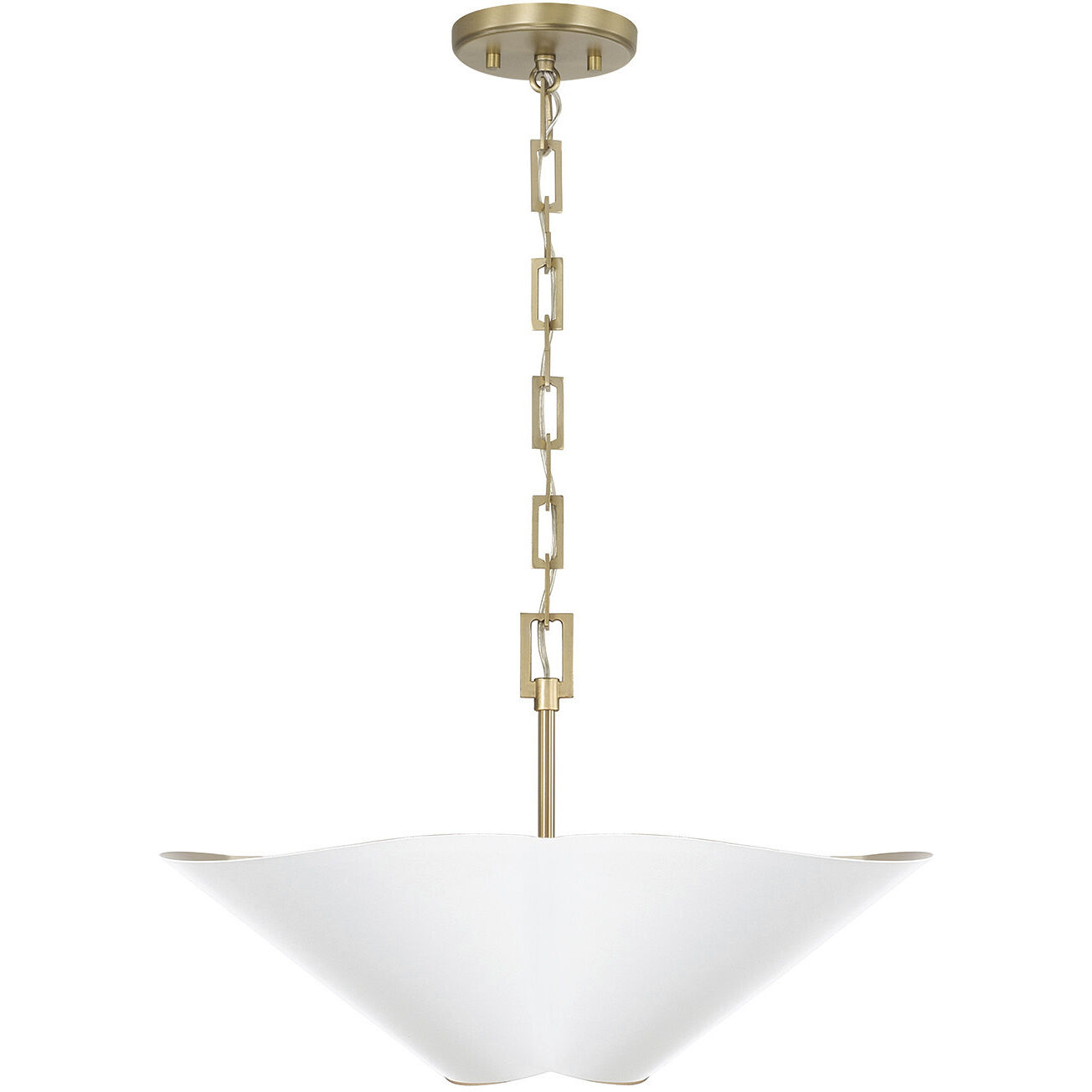 Maeve 4 Light 23.25 inch Matte Brass and White Pendant Ceiling Light
