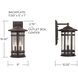 Mission Hills 2 Light 17 inch Oiled Bronze Outdoor Wall Lantern