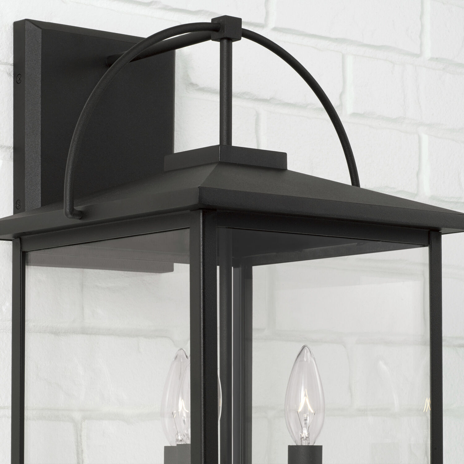 Bryson 3 Light 19.75 inch Black Outdoor Wall Lantern