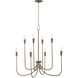 Marley 8 Light 33 inch Mystic Bronze Chandelier Ceiling Light