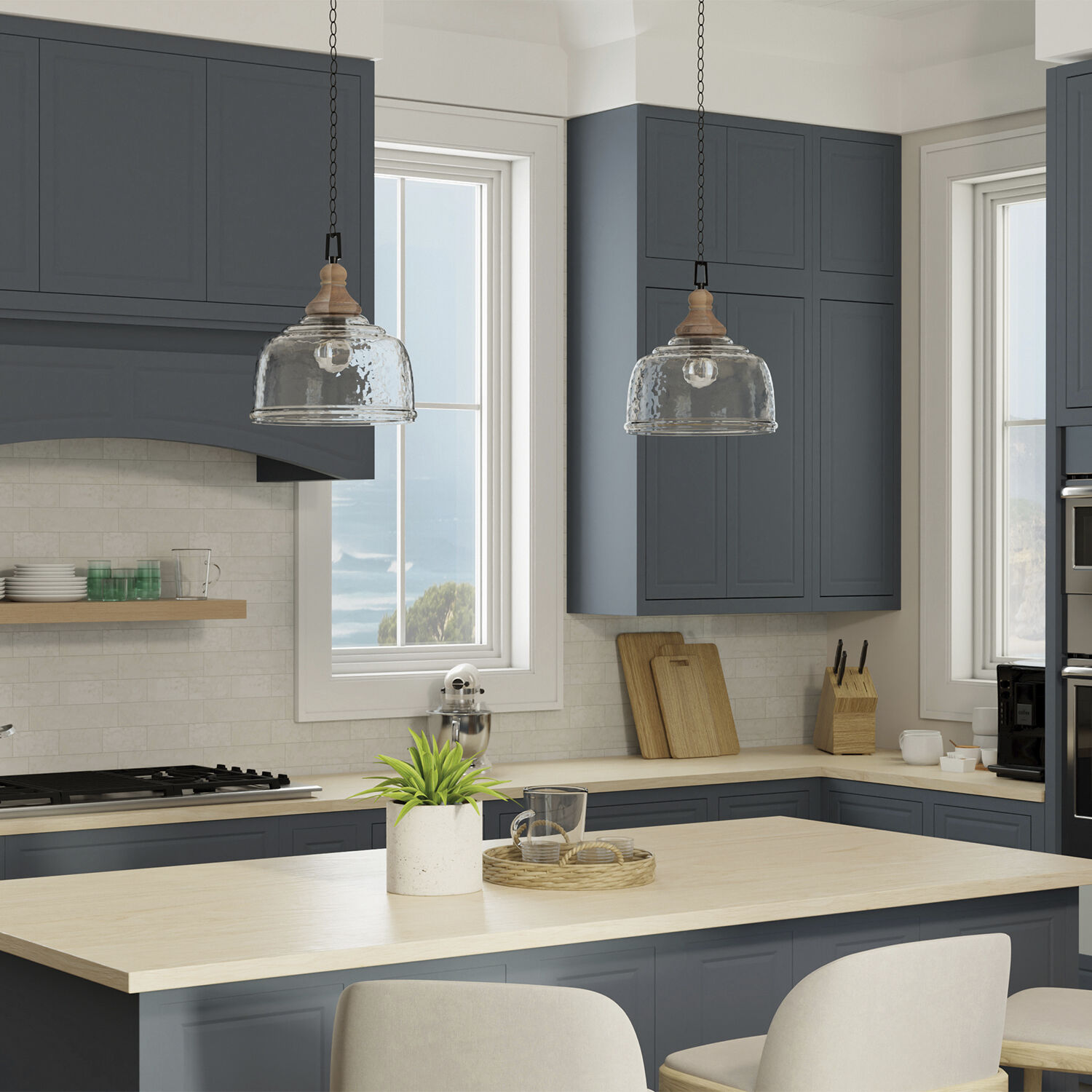 Julian 1 Light 14 inch Grey Wash and Iron Silk Pendant Ceiling Light