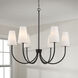 Averitt 6 Light 37.25 inch Matte Black Chandelier Ceiling Light