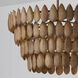 Ravi 4 Light 28.75 inch Light Wood and Patinaed Brass Pendant Ceiling Light