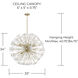 Emelie 8 Light 33 inch Matte Brass Chandelier Ceiling Light