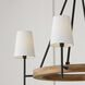 Jonah 4 Light 35 inch Light Wood and Matte Black Chandelier Ceiling Light