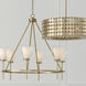 Joss 6 Light 34.5 inch Aged Brass Chandelier Ceiling Light