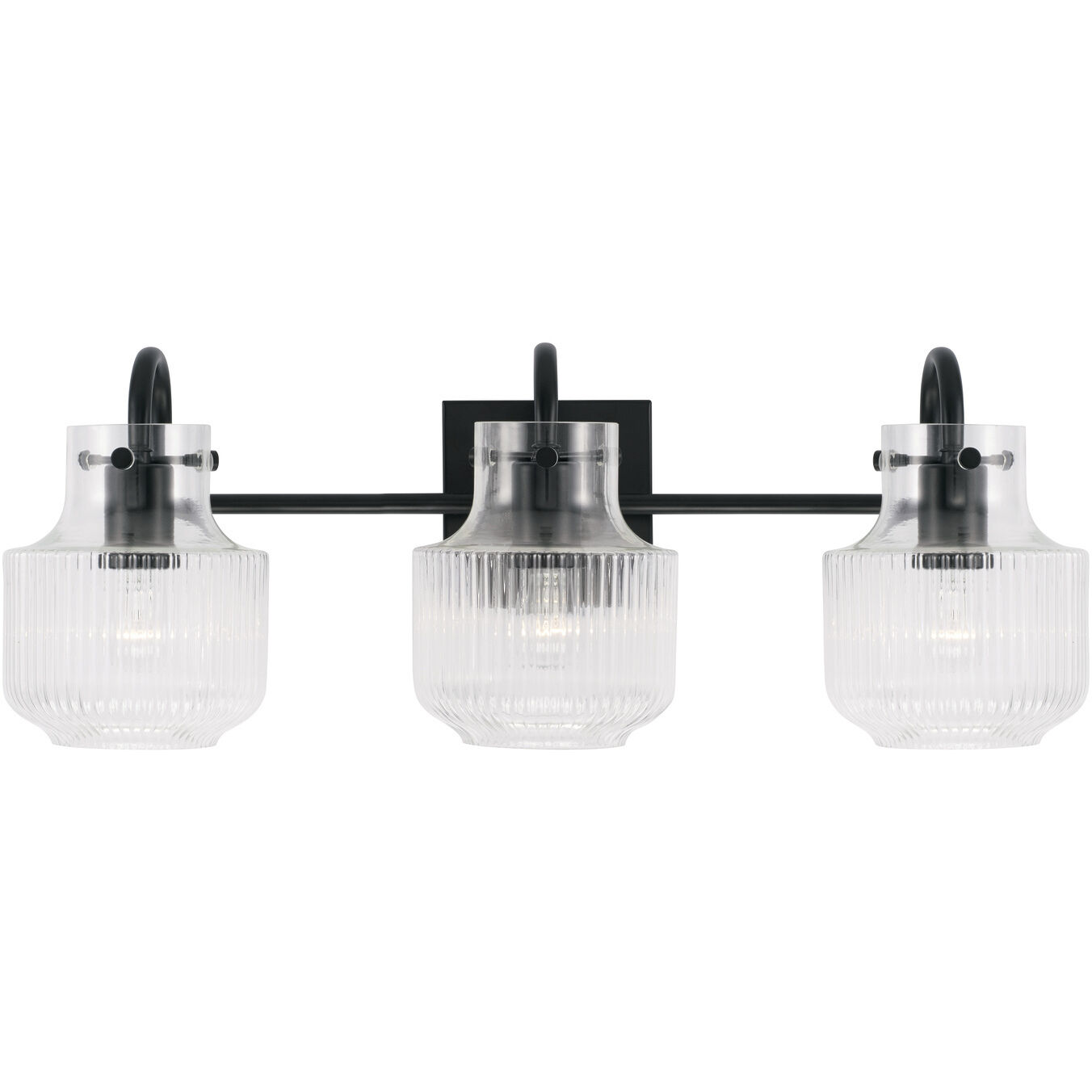 Nyla 3 Light 24 inch Matte Black Vanity Light Wall Light
