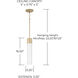 Sutton 1 Light 3 inch Soft Gold Pendant Ceiling Light